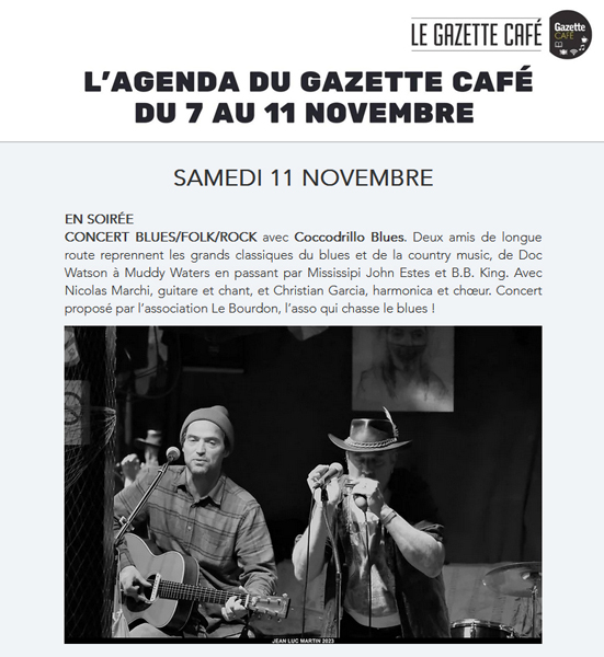 Coccodrillo Blues au Gazette Café