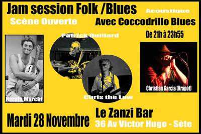 Coccodrillo Blues scène Ouverte au Zanzi-bar