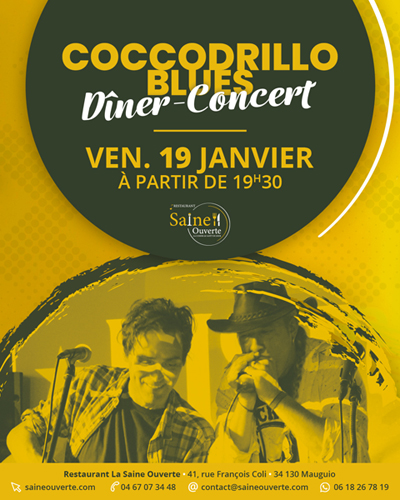 Coccodrillo Blues diner concert à la Saine Ouverte