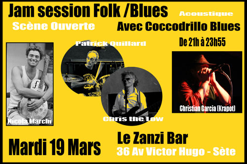 Coccodrillo Blues scène Ouverte au Zanzi-bar