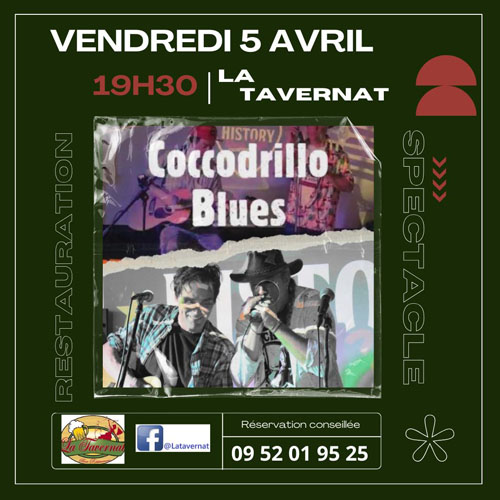 Coccodrillo Blues diner concert au Tavernat