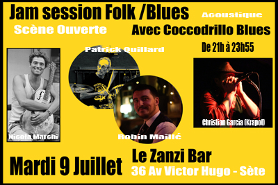 Coccodrillo Blues scène Ouverte au Zanzi-bar