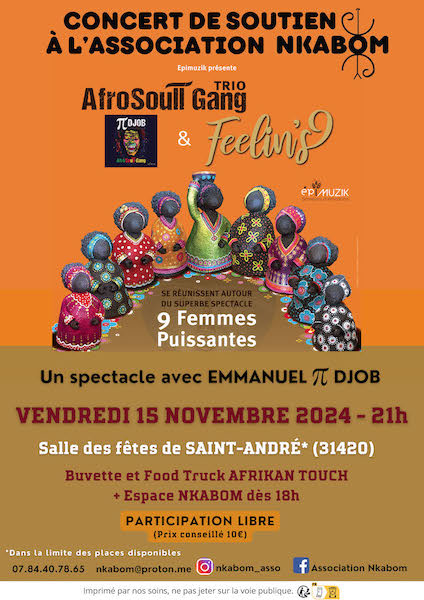 Concert de Pi Djob & AfroSoull Gang Trio et Feelin's9 : 9 femmes puissantes
