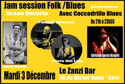 Coccodrillo Blues scène Ouverte au Zanzi-bar