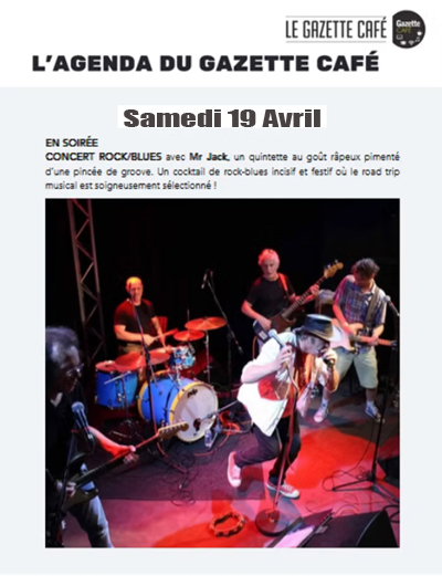 Mr Jack en concert au Gazette Café