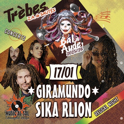 Reggal Night  – Concerts de GIRAMUNDO + SIKA RLION
